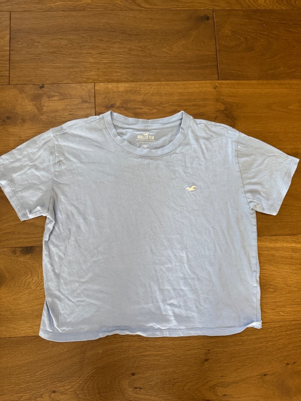 Hollister Pale Blue Short Sleeve Logo Tee